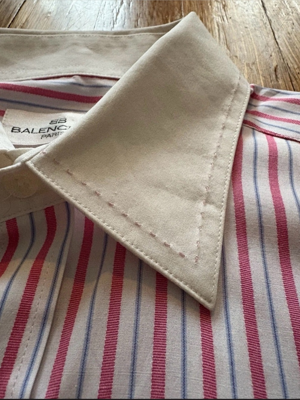 90s Balenciaga Archive Striped Short Sleeve Button Up Shirt Nicolas Ghesquiere - Picture 12 of 13